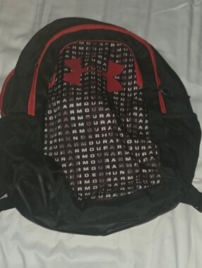 Under Armour Black and Red Logo Men's Backpack